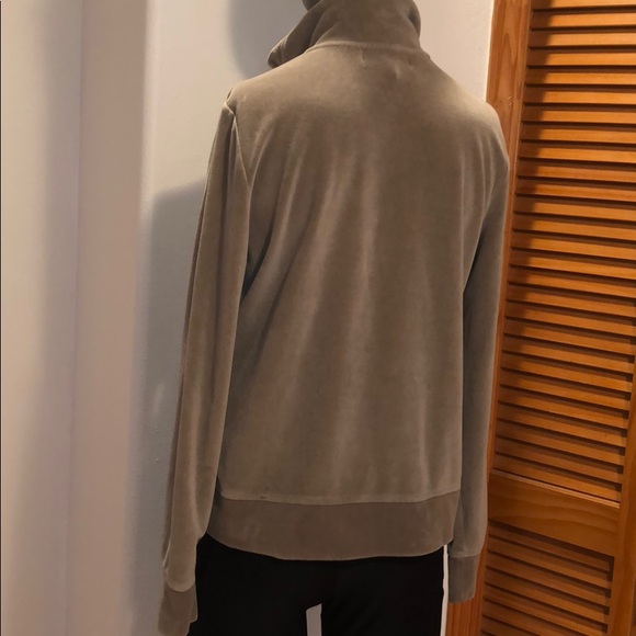 L-RL ative velour Olive zippier sweater - Picture 3 of 5